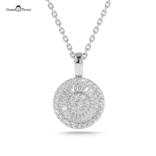 Sparkling Diamond Circle Necklace