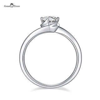 Flower Bud Moissanite Diamond Ring