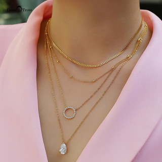 4-Layered Moissanite Necklace
