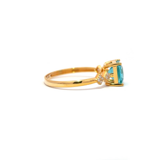 Apatite Deco Square Ring