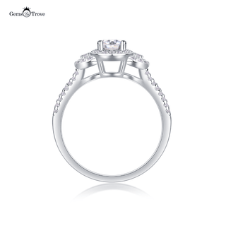 Brilliant Halo Moissanite Ring