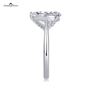 Elegant Pear Moissanite Solitaire Ring
