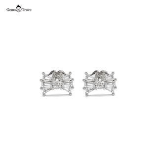 Sparkling Diamond Bow Studs