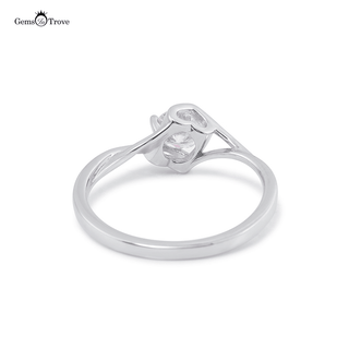 CRISSCROSS SINGLE MOISSANITE DIAMOND RING