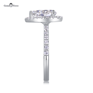 Elegant Pear Moissanite Ring