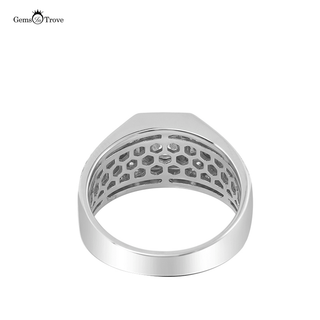 Pave Set Brilliant Moissanite ring