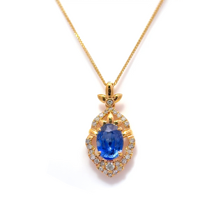 Luna Sapphire Diamond Pendant