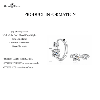   Double Moissanite Hoop Earrings