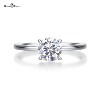 Crown Solitaire Moissanite Ring