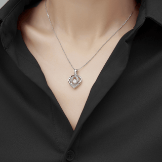 Moissanite Diamond Heart Love Pendant Necklace