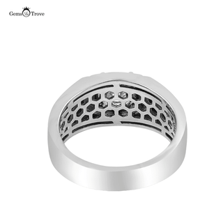 Sterling Silver Frosted Moissanite Ring