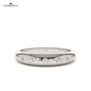 Elegant Flush Set Diamond Ring