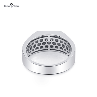 T paved moissanite dimaond ring