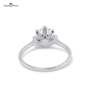 Dainty round Moissanite Ring