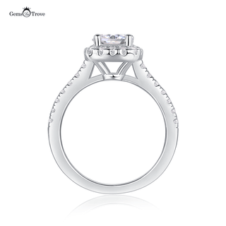Radiant Halo Pavé Moissanite Ring
