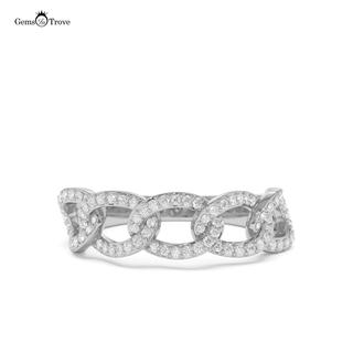 Elegant Diamond Curb Ring
