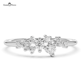 Elegant Diamond Cluster Ring