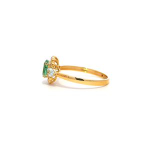 AquaVerde Trilo Emerald Ring