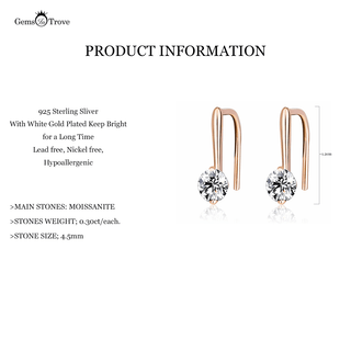 Minimalist Moissanite Dangle Earrings