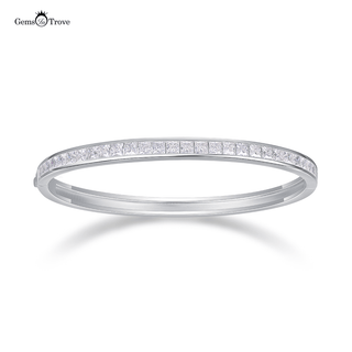 Elegant Moissanite Princess Bangle