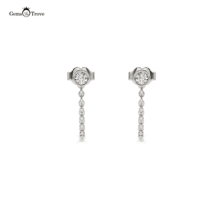 Diamond Chain Stud Earrings