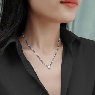 Uni sex Moissanite Diamond Necklace
