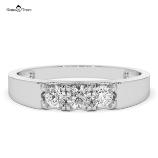 Triple Round Diamond Band Ring