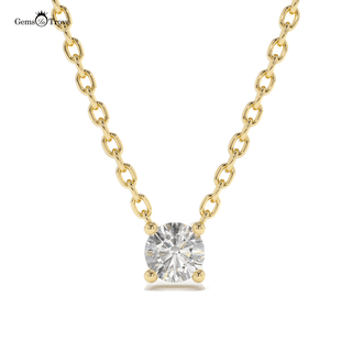 Round Cut Solitaire Diamond Necklace