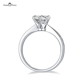 Crown Edge Moissanite Diamond ring