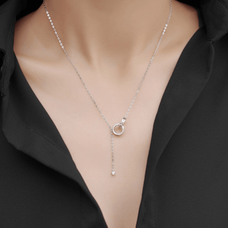 Moissanite dropper necklace