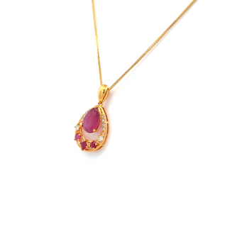 Pear Ruby Teardrop Pendant
