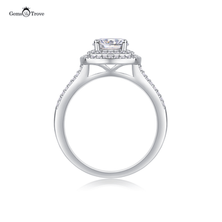 Double Halo Moissanite Ring