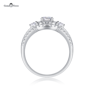 Luminous Moissanite Halo Ring