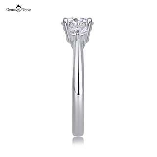 Round Moissanite 3-Stone Ring