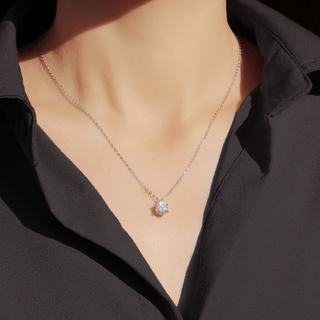 Moissanite Solitaire Necklace Pendant