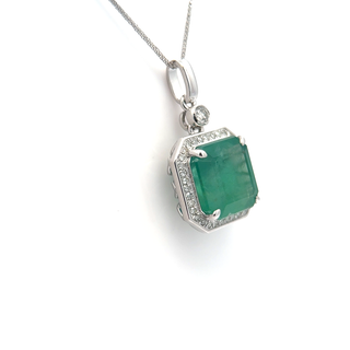Aurora Crest Grand Emerald Pendant