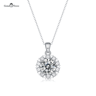 Moissanite Diamond Snowflake Pendant