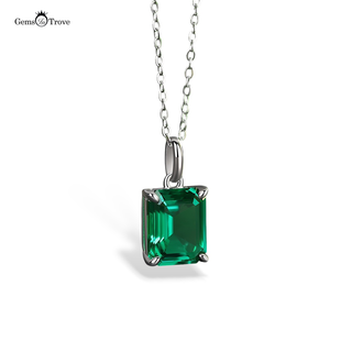 Emerald Cut Emerald Pendant Minimalist