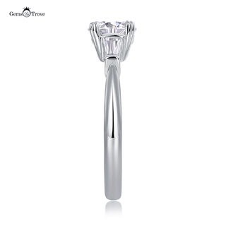 Trapezoid Moissanite Solitaire Ring