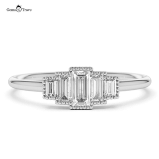 Baguette Cut Diamond Solitaire Ring