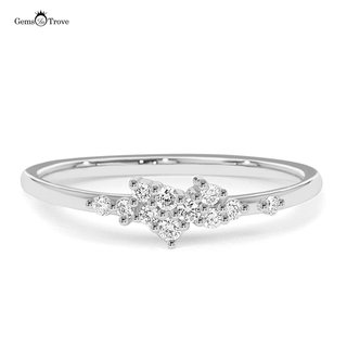 Sparkling Cluster Diamond Flower Ring