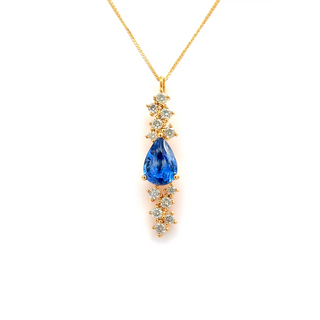 Pear Sapphire Luxury Pendant