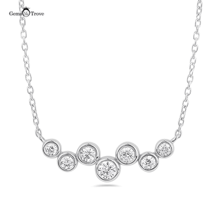 Diamond Bezel Cluster Necklace