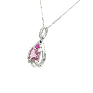 Pink Spinel Radiance Bar Pendant