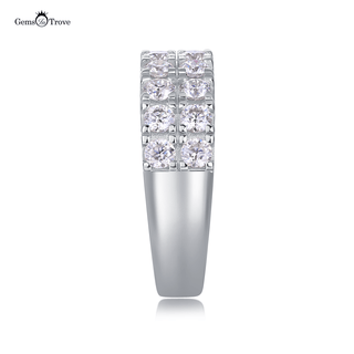 Elegant Moissanite Silver Ring