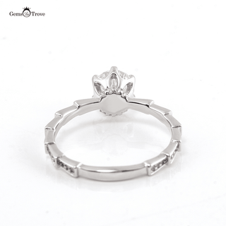 Snake Shank hiddenhalo Moissanite Ring