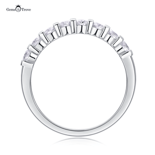 Radiant Moissanite Half Eternity Band