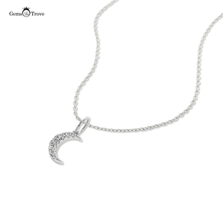 Sparkling Diamond Crescent Pendant