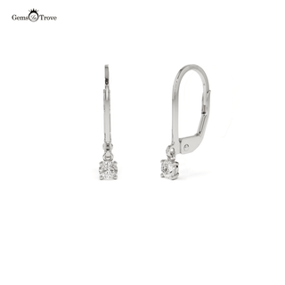 Sparkling Diamond Leverback Earrings