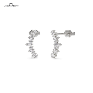 Diamond Baguette Crawler Earrings